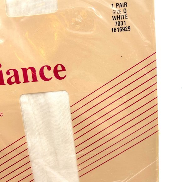 NEW 1990's White Plus Size Tights - Picture 3 of 5